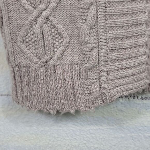 Wool + Cashmere Chic Cable Knit Open Cardigan. Size XS - Picture 8 of 12